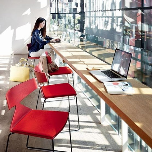 Saya Chair With Skid Legs